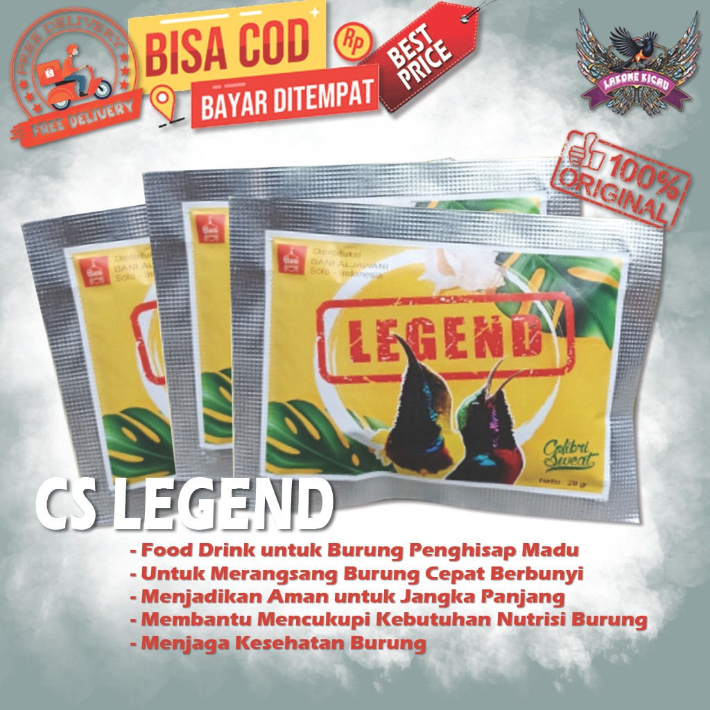 CS LEGEND ORIGINAL PAKAN BURUNG PEMAKAN NEKTAR DENGAN NUTRISI LENGKAP