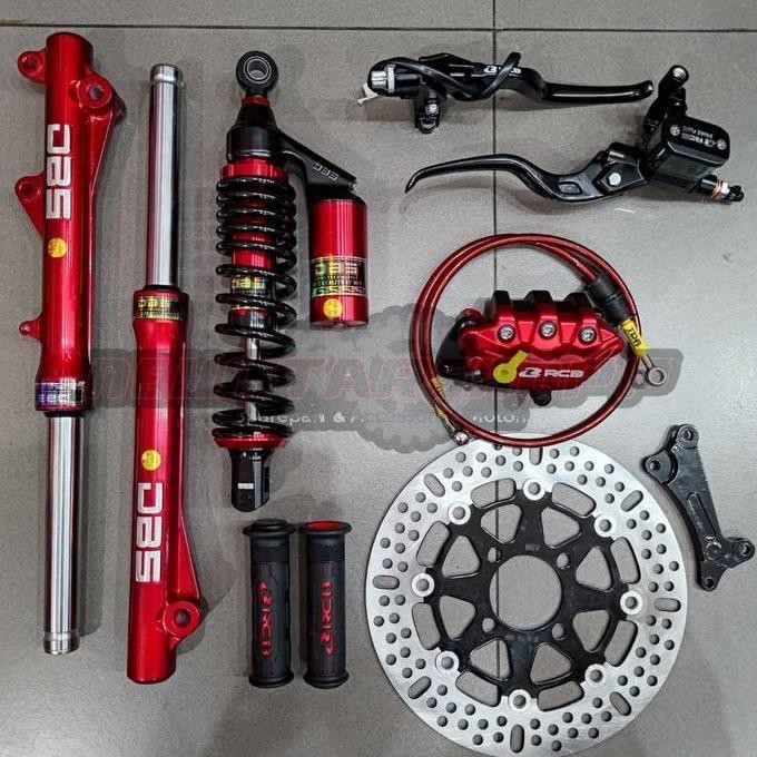 Paket Full set master rem rcb e3 12.7mm kanan kiri + kaliper 2 piston + selang 90cm + handgrip + dis