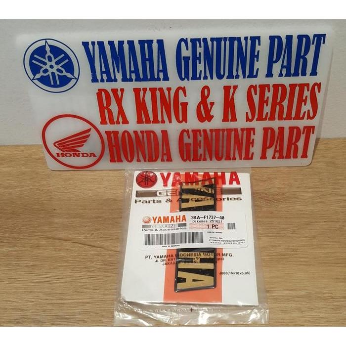 3KA-F1737-40 EMBLEM COVER SIDE DOP AKI 2002 GOLD RX KING ORIGINAL