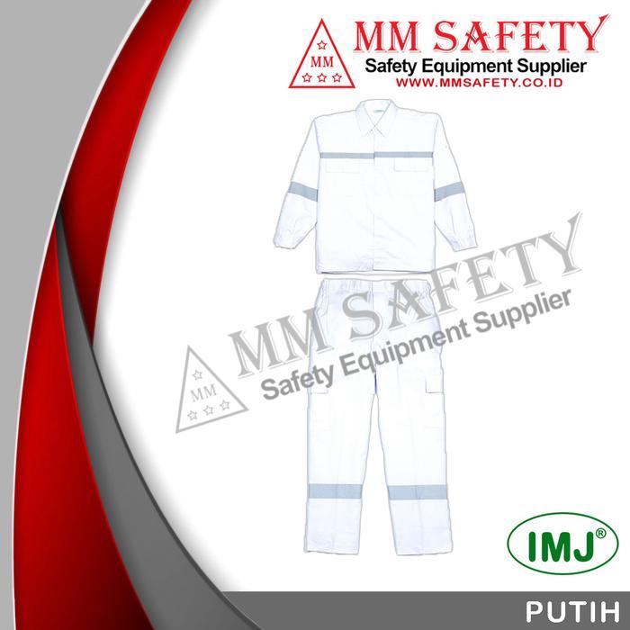 SETELAN SAFETY / WEARPACK SAFETY / BAJU CELANA KERJA / SERAGAM SAFETY - Putih, XXXXXXL