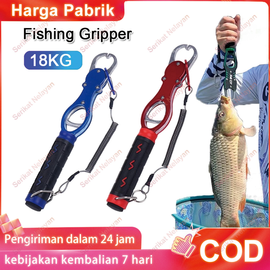 Fish Lip Grip Grip Penjepit Mulut Ikan Tang Pancing Ikan Grip Stainless Steel Dengan fungsi penimban
