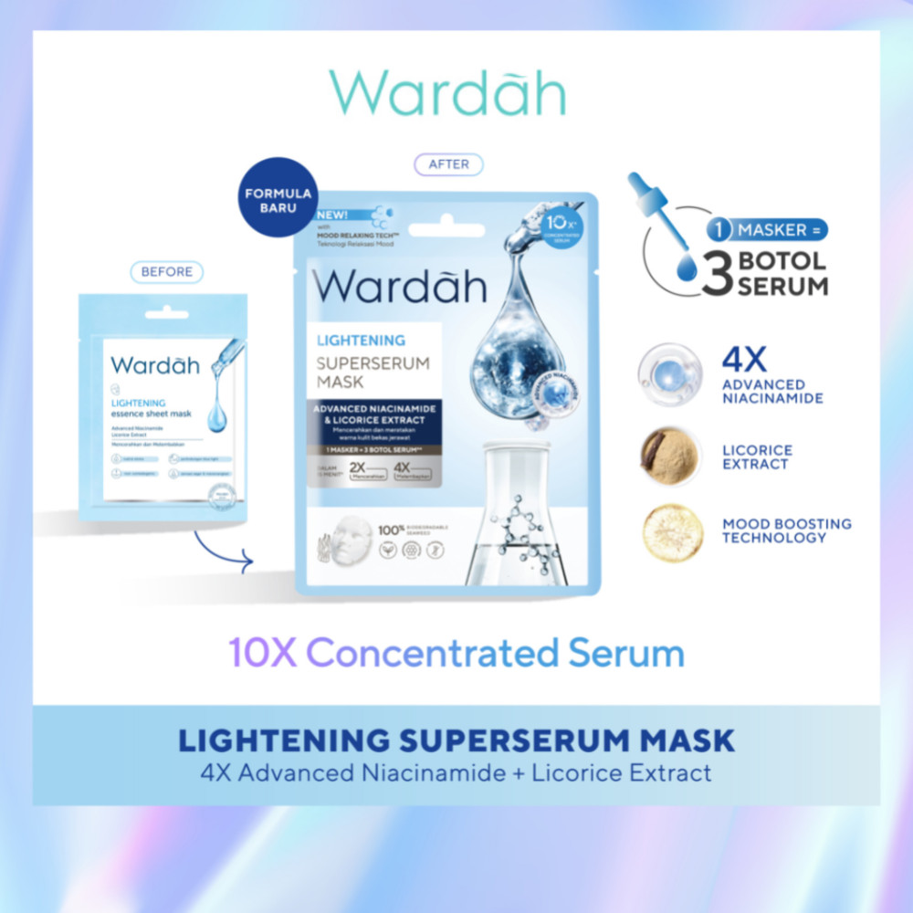 [Gift not for sale] Wardah Lightening SuperSerum Mask 20 ml - Sheet mask Masker Pencerah