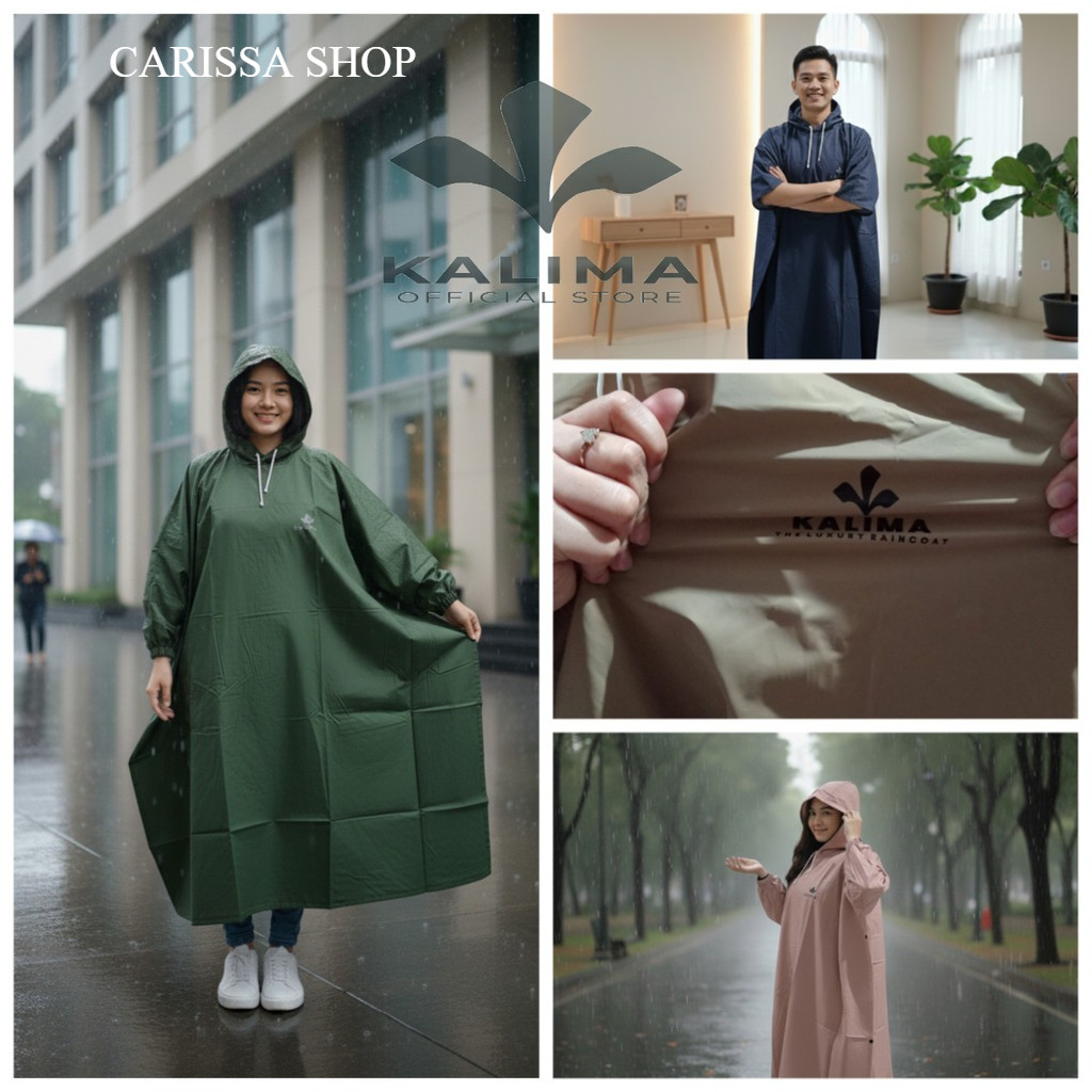 CARISSA Jas Hujan By KALIMA Ponco Lengan Modern Model Kelalawar // Jas Hujan Ponco Kelelawar Jumbo P