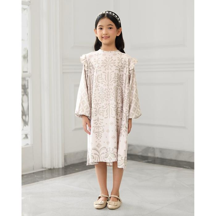 Geulis.id HAFSA DRESS / DRESS ANAK PEREMPUAN (4 warna) - SAGE, 1-2