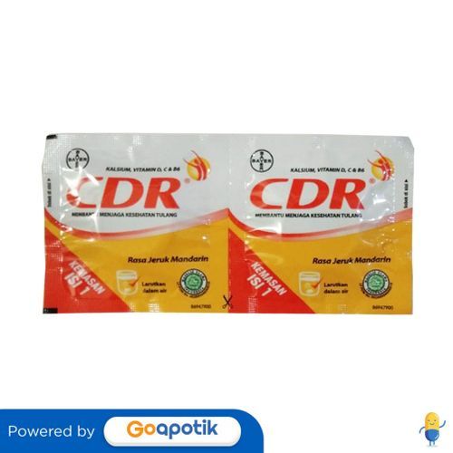 Cdr Rasa Jeruk Mandarin Strip 2 Tablet
