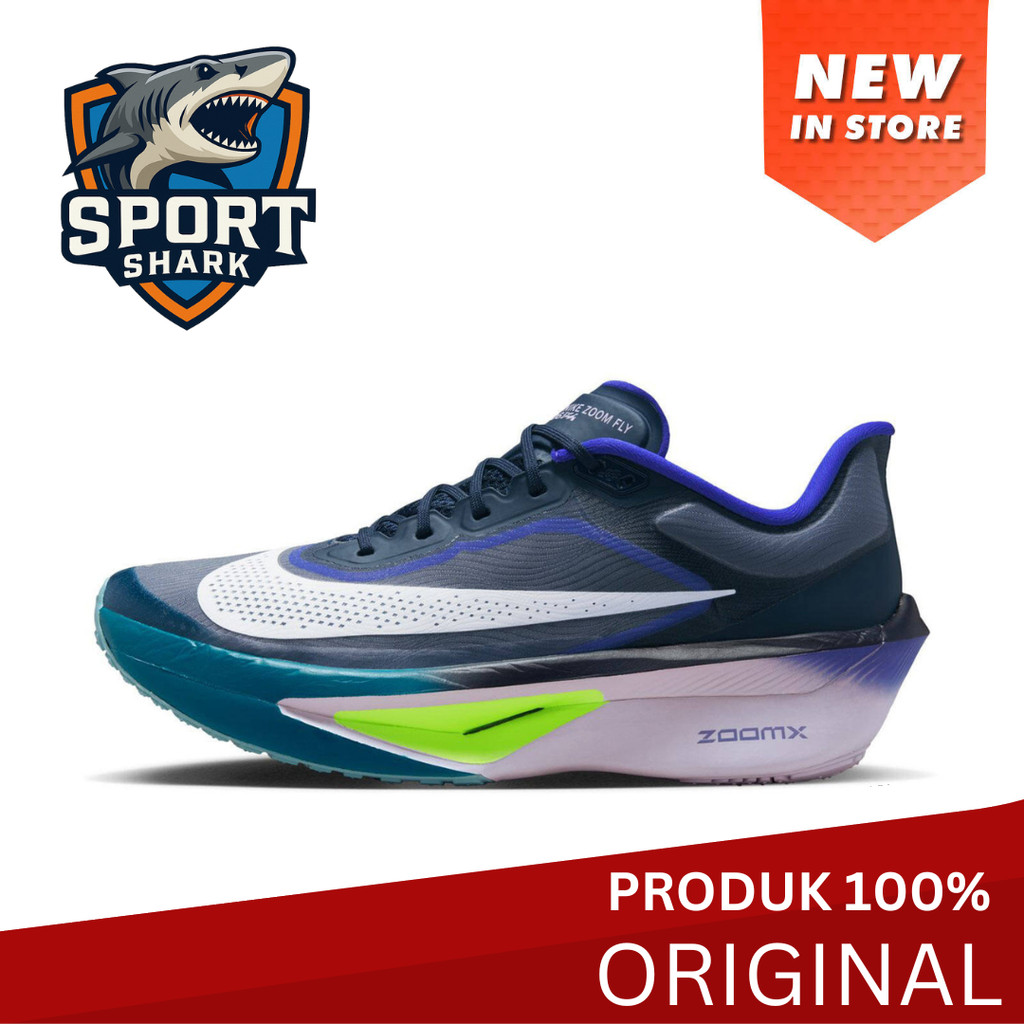 Nike Sepatu Pria Zoom Fly 6 Road Racing - Obsidian Berkualitas Tinggi Original Sepatu Branded Sporty