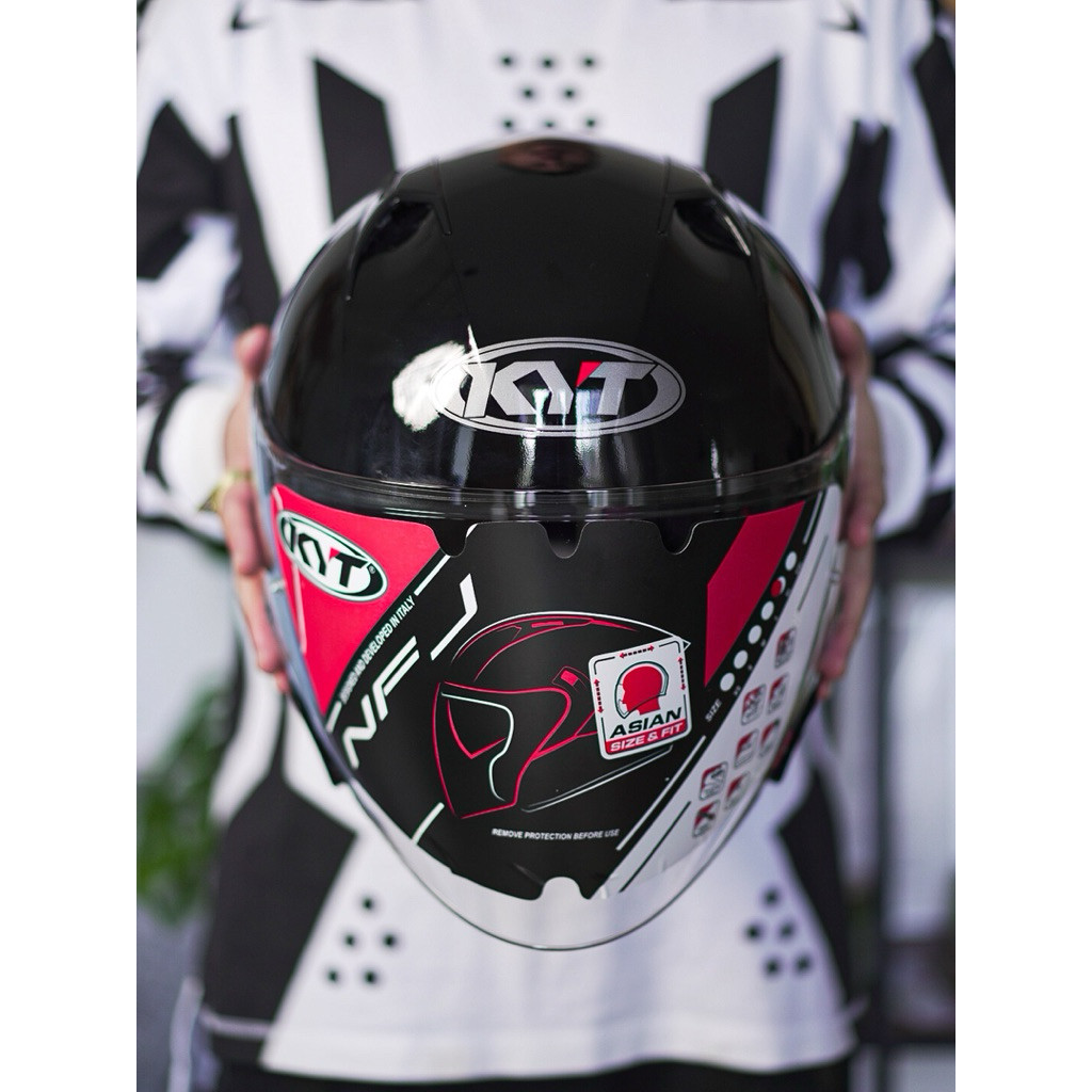 KYT NFJ Solid/Polos Original Helm KYT NFJ Double Visor