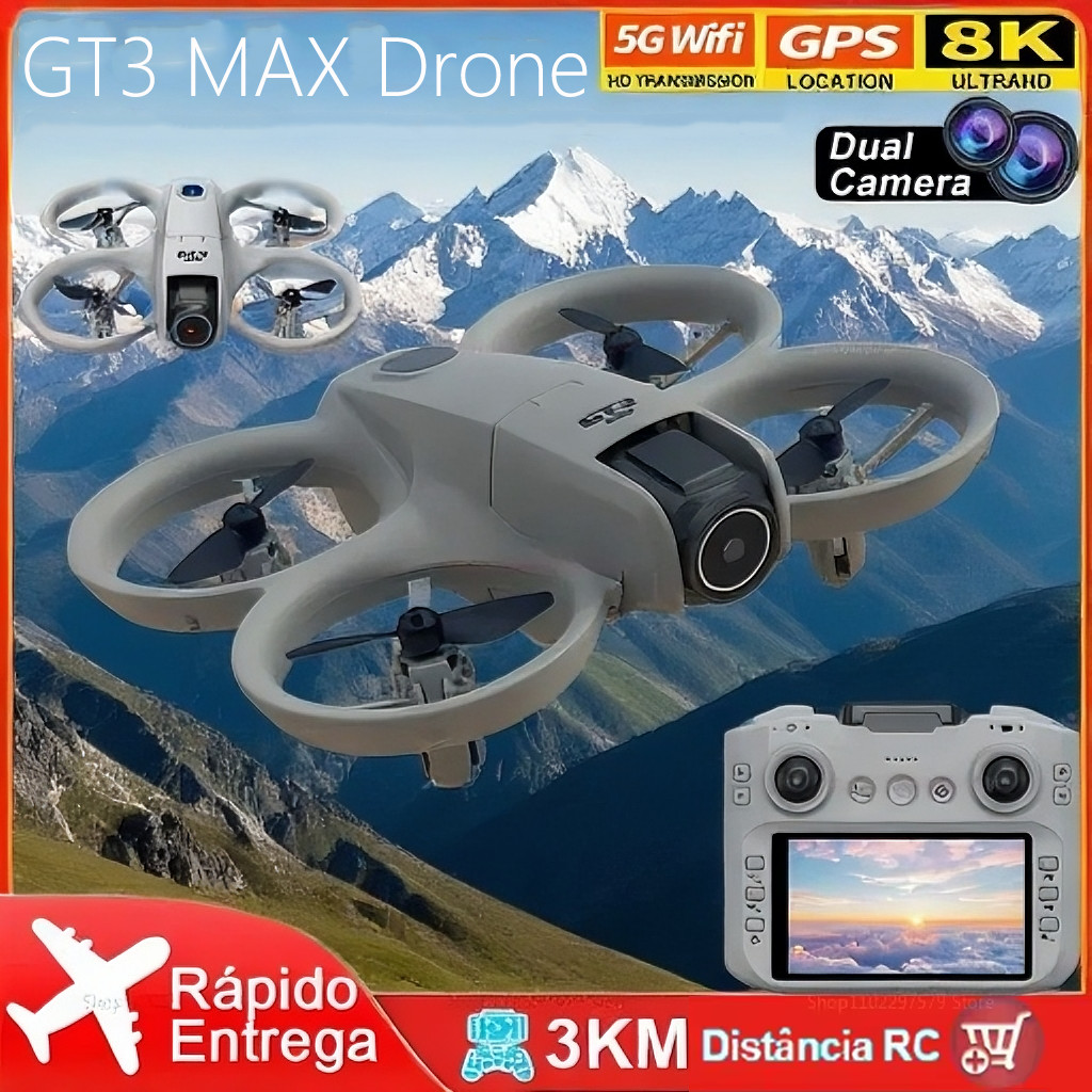 GT3 MAX RC Drone 2.4G 5G GPS Professional 8K HD Aerial Photography Remote Control Aircraft HD Dual C