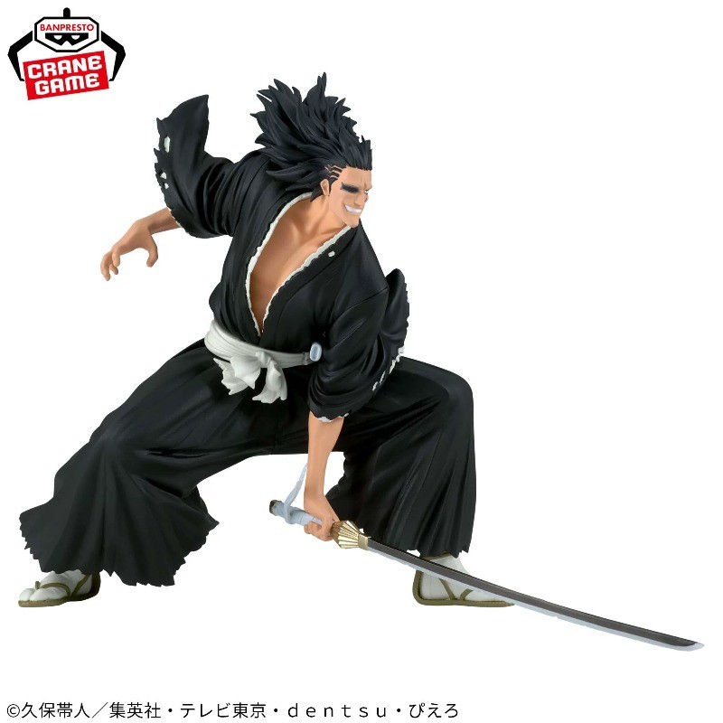 100%Original in Stock Bandai BANPRESTO BLEACH Zaraki Kenpachi Anime Character Model Toys Desktop Orn