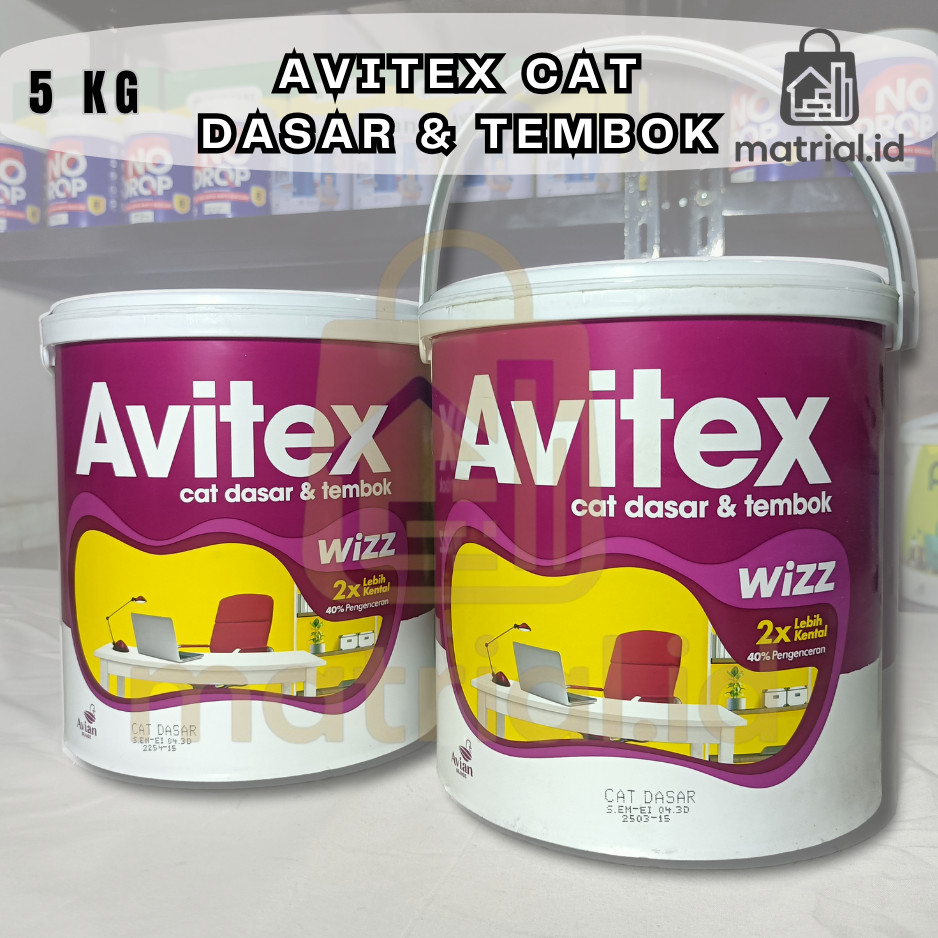 Matrial.id Avitex Wizz Dasaran Tembok 5 Kg Interior Avitex Wizz Cat Dasar