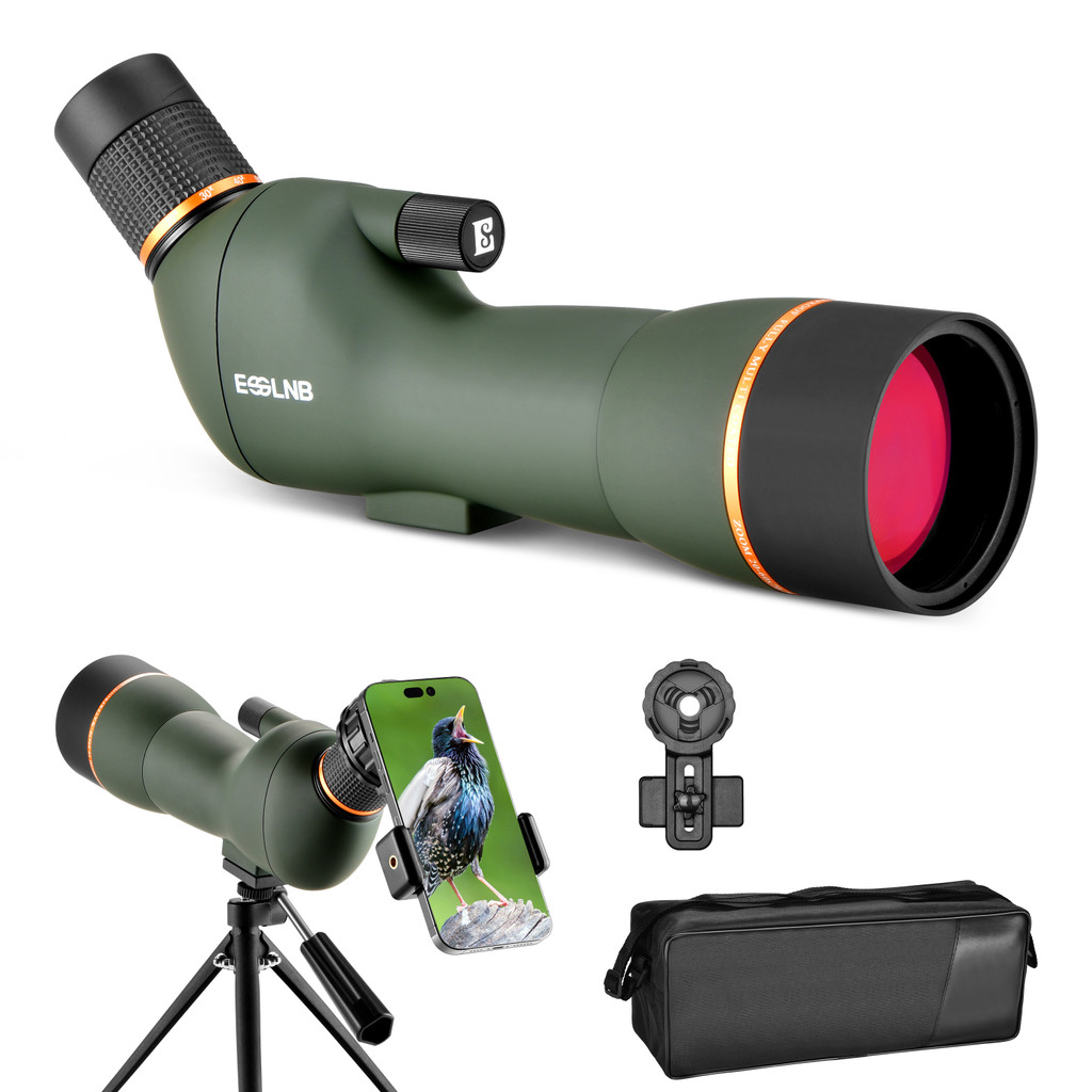 20-60X Spotting Scope 70mm FMC Lens BaK4 Prism for Scenery Moon Bird Wating with Table Tripod Carry 