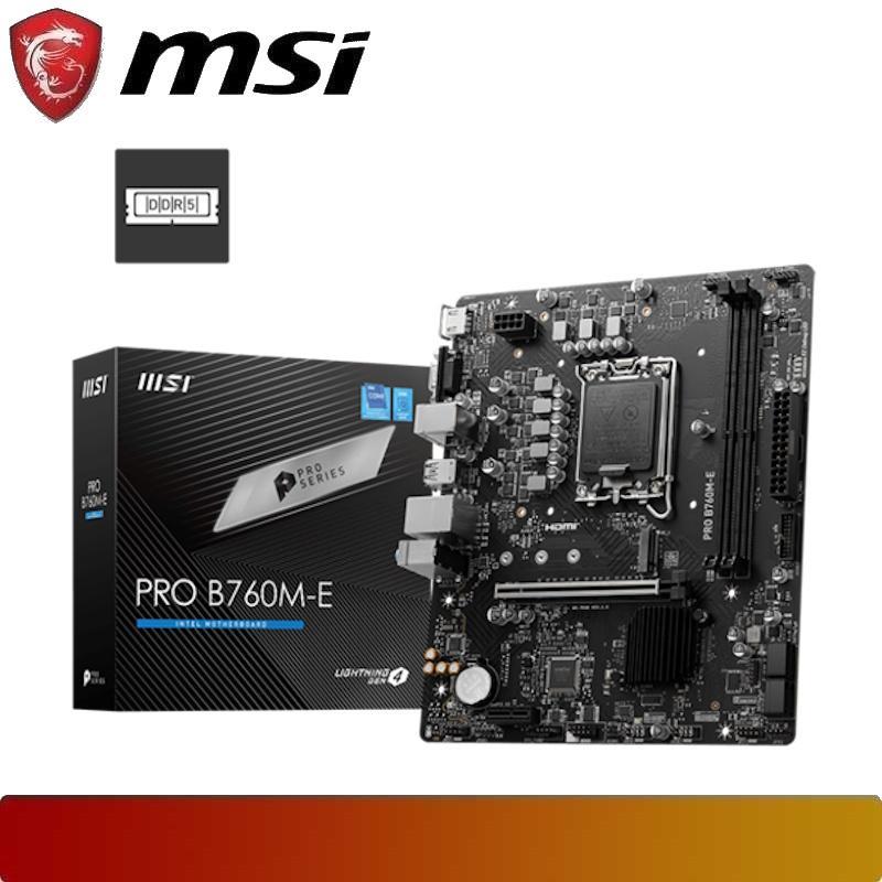MSI PRO B760M-E DDR5 | Motherboard Intel B760 LGA 1700 DDR5 mATX