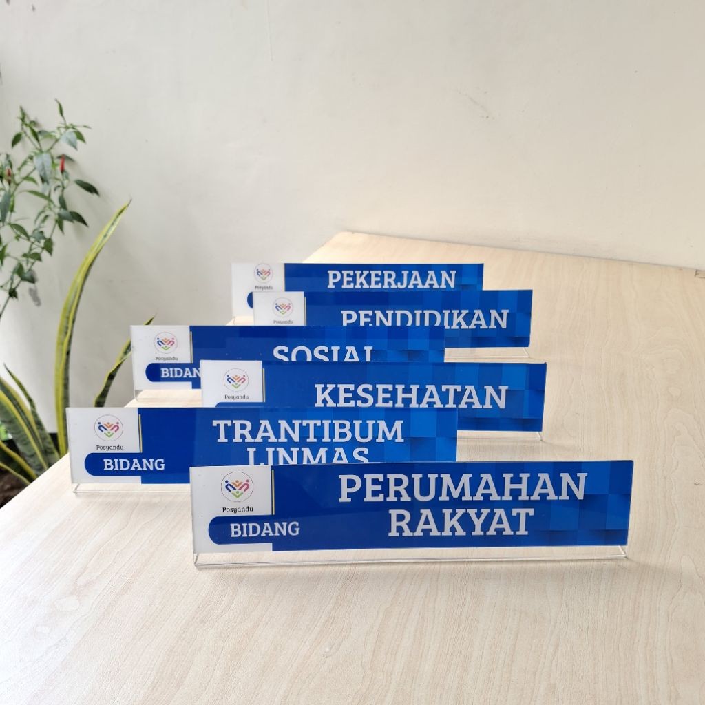 Paket Akrilik Papan Meja Posyandu 6 SPM - Papan Meja Posyandu 6 SPM