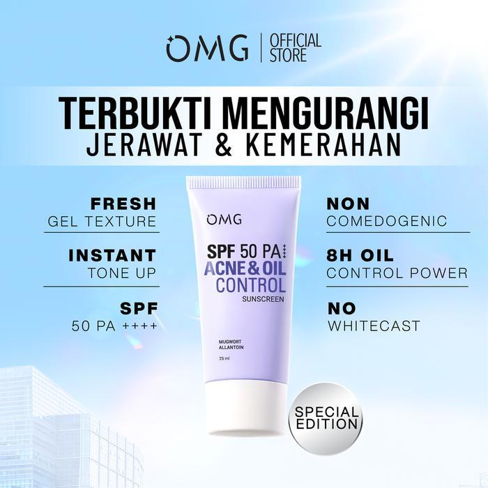 AB - OMG Oh My Glow Acne Oil Control UV Barrier Sunscreen SPF50 PA++++ [25ml]/ Sunscreen Face Sun Se