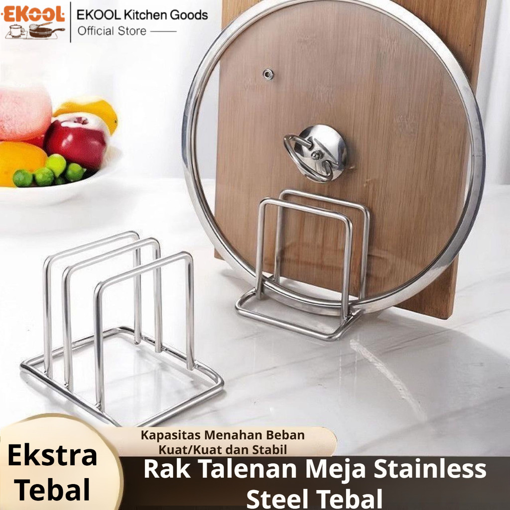 Rak Dapur Tahan Karat Serbaguna / Rak Penyimpanan Talenan Dan Panci / Tempat Talenan Kayu Dan Stainl