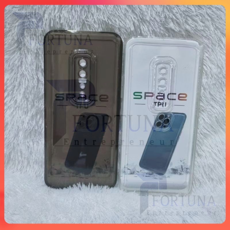 HEMAT Softcase Clear Bening Vivo V17 Pro Case Hitam Transfaran