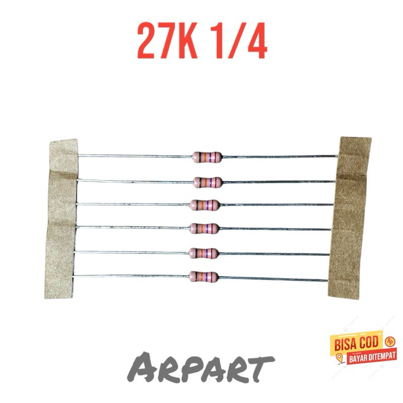 resistor 27k 1/4 japan renceng