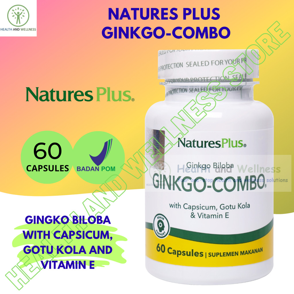 Natures Plus Ginkgo Combo 60 Capsules Ginkgo Biloba