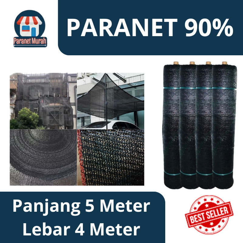 PARANET 90% LEBAR 4 METER ( PANJANG 5 METER ) - Dekorasi Taman - Paranet Peneduh anti UV