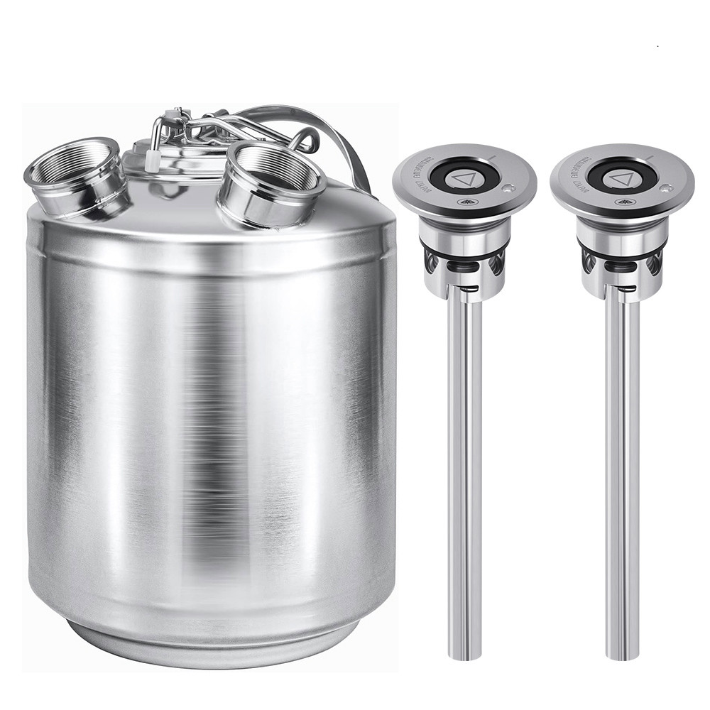 Stainless Steel Beer Line Cleaning Keg 10L Beer Cleaner With Keg Coupler 2 Way Beer Keg With Keg Spe