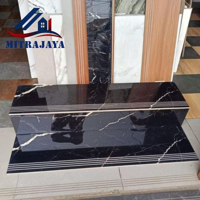 granit lantai pijakan tangga double bevel 30x80 30x90 30x100 30x120