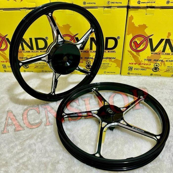 VELG RACING VND AK 55 BEAT VARIO 110 SCOOPY VARIO 125 VARIO 150 140/160 RING 17 - Black Ring 17, BEA