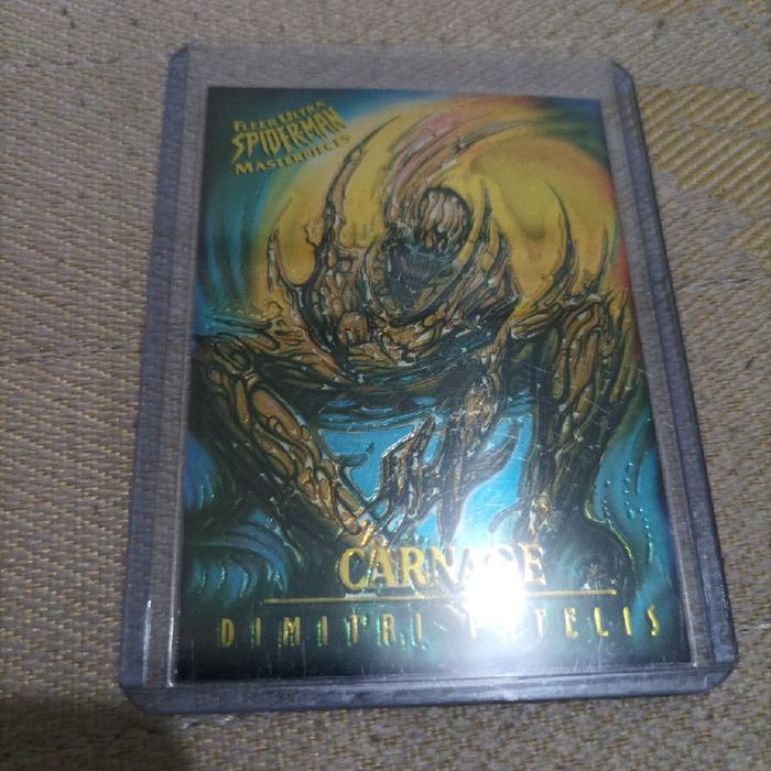 Kartu Marvel Fleer Ultra Spiderman Masterpieces Carnage 3 of 9 TaO 