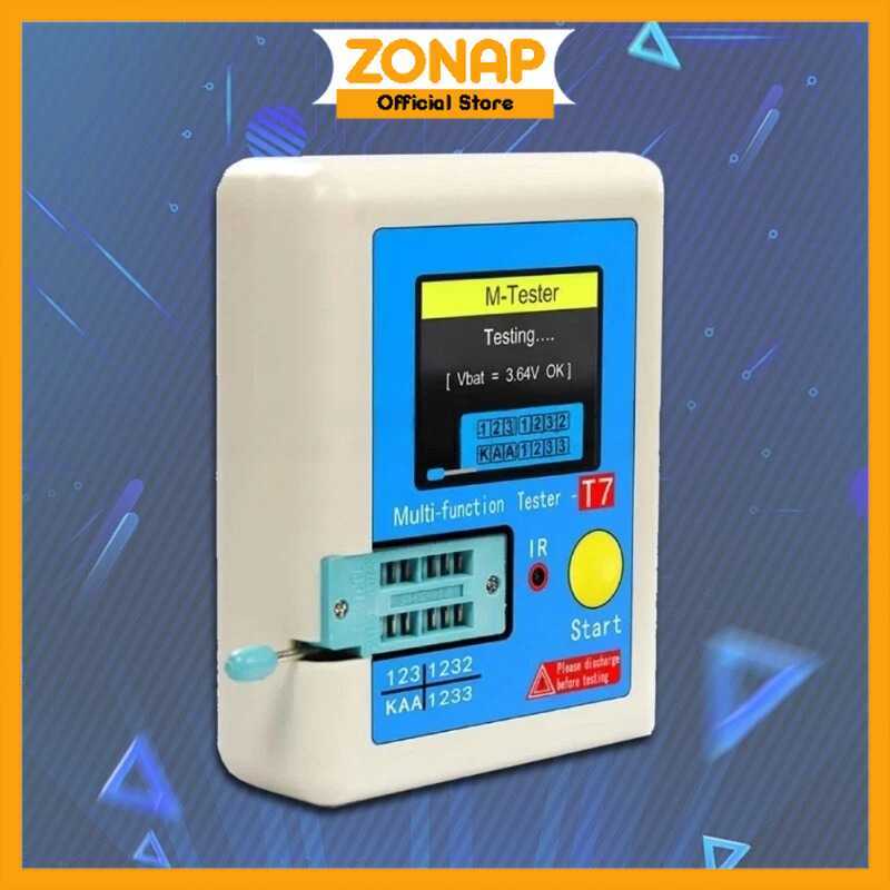 Zonap ESR Meter Multifunctional Transistor Tester Resistance Thyristor - LCR-T7