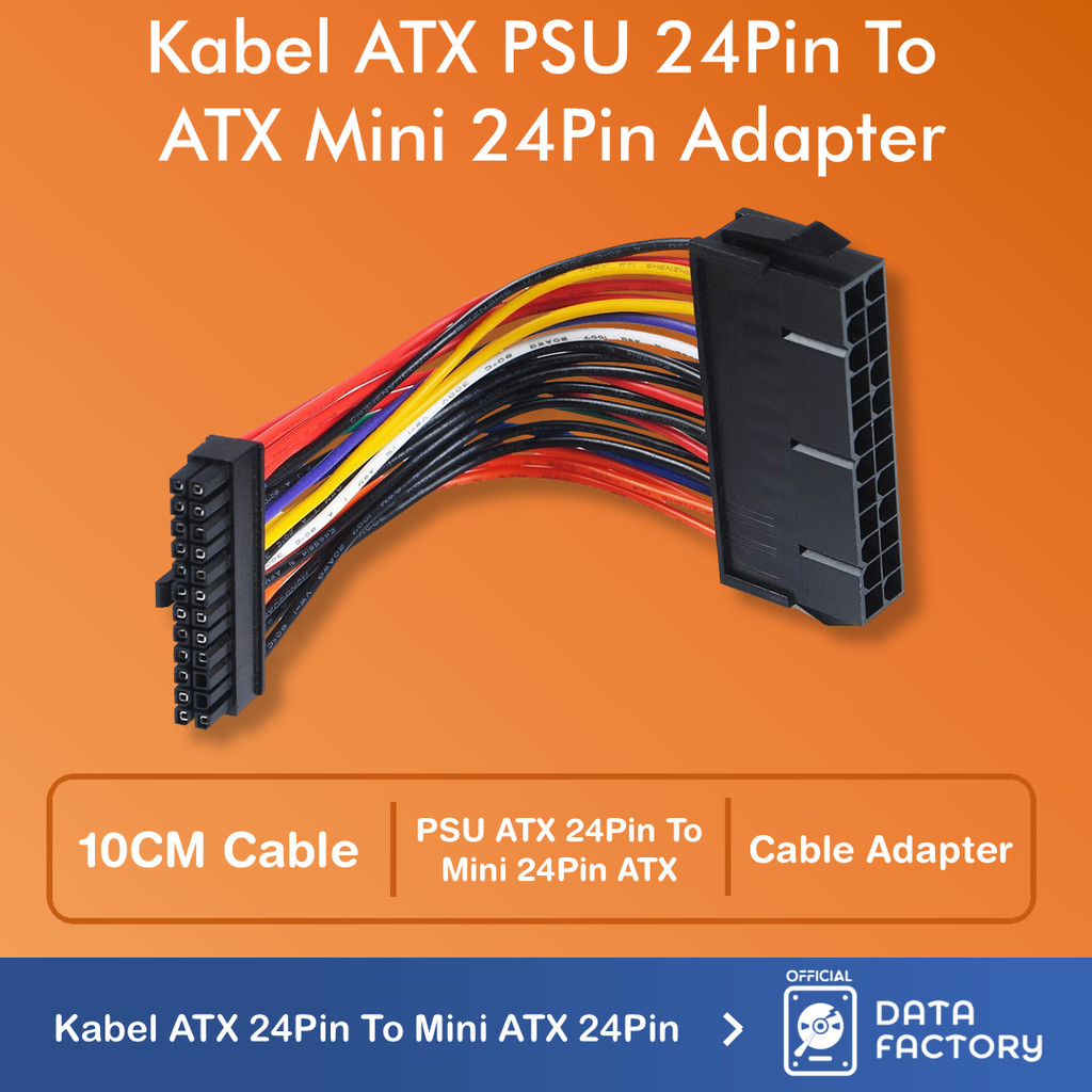 Kabel PSU 24 Pin Female to Mini 24 Pin Male For Dell PC 780 980 760 960 - Kabel ATX Adapter 24Pin