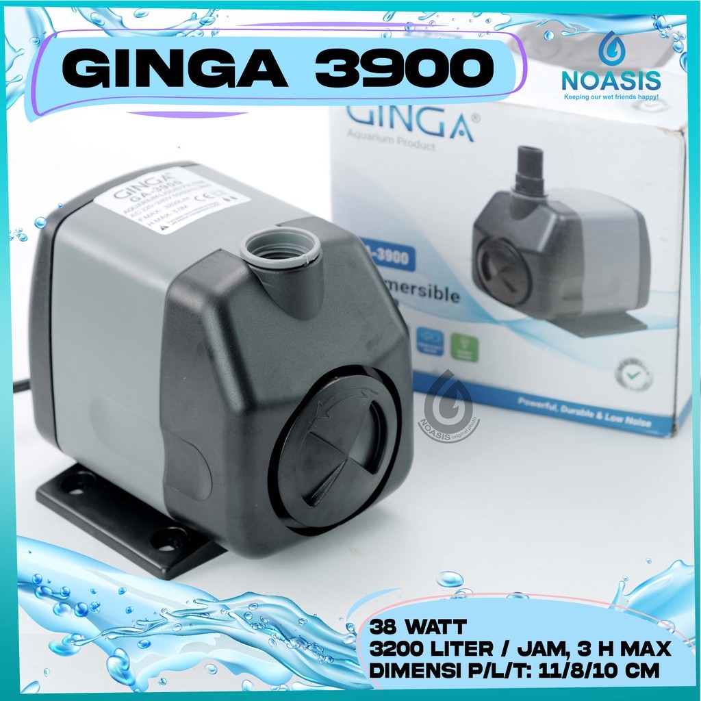 POMPA AIR CELUP AQUARIUM GINGA GA 3900 GA-3900 LOW WATT / WAT RENDAH
