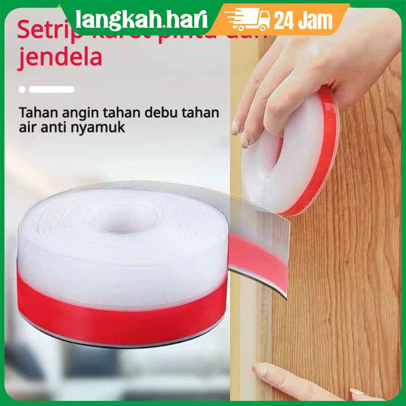 Strip penyegel celah pintu bagian bawah pintu jendela kedap angin insulasi panas kedap suara kaca je