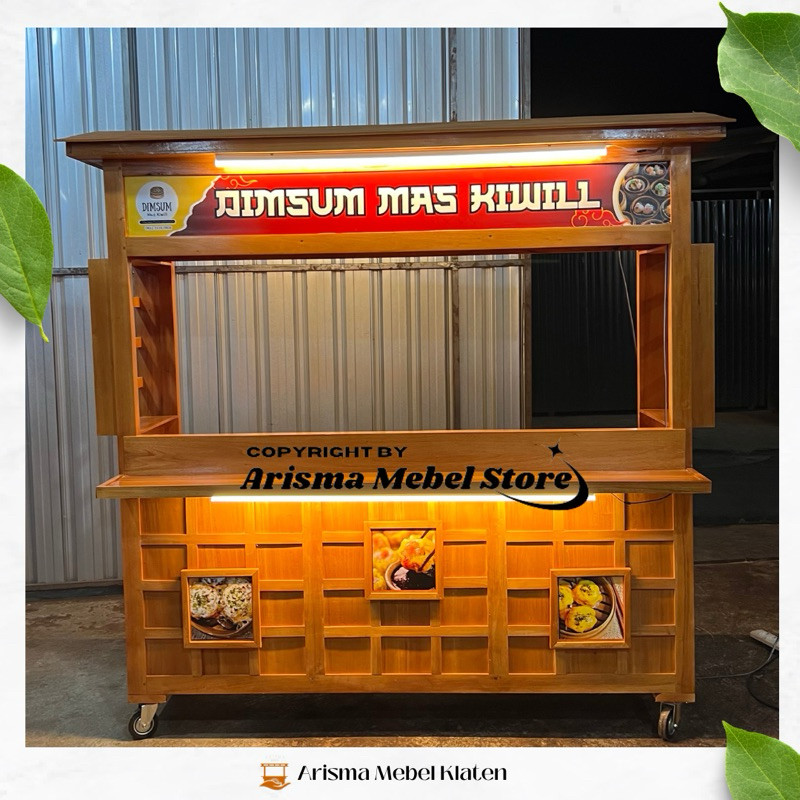 Gerobak Dimsum, Gerobak Dimsum Kekinian, gerobak dimsum minimalis, gerobak korean food, gerobak keki