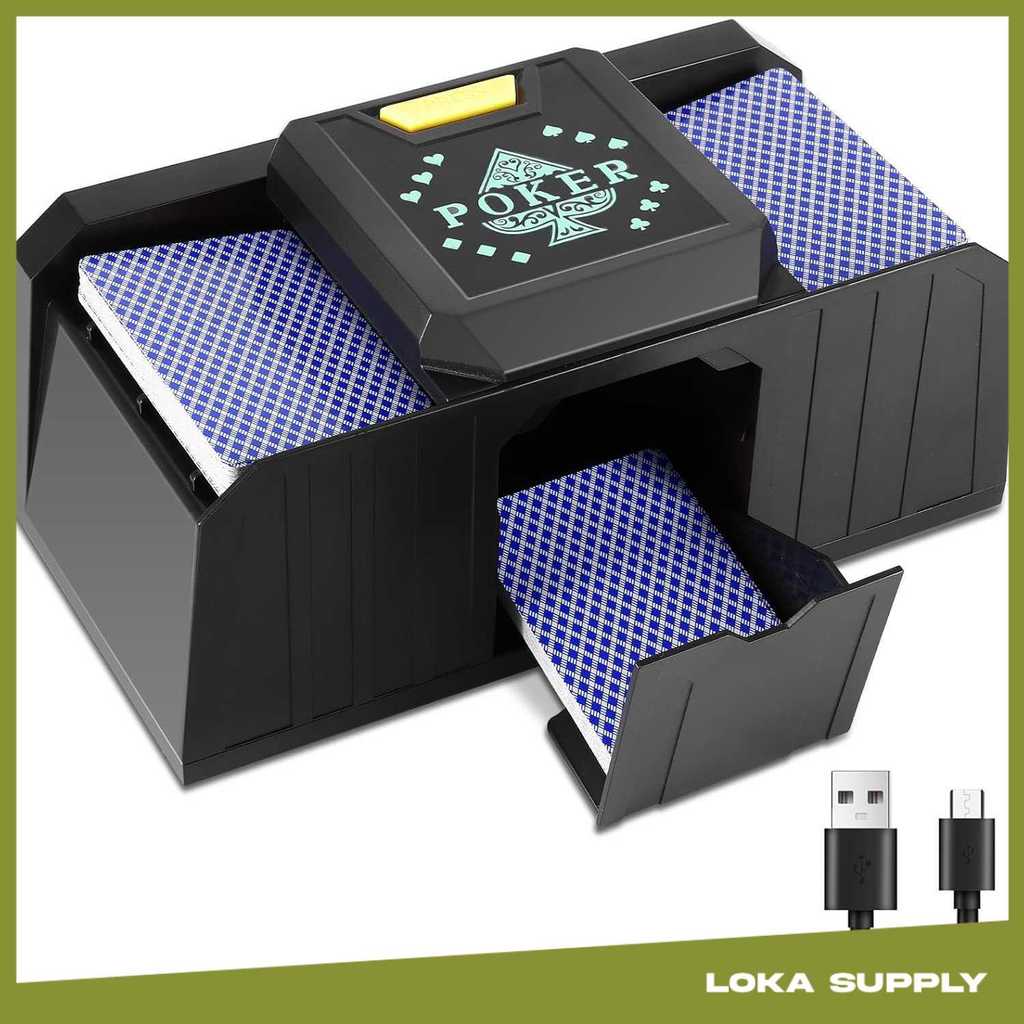 SIL Mesin Kocok Kartu Otomatis 2 Deck Shuffle Machine Bridge UNO Games - S-44