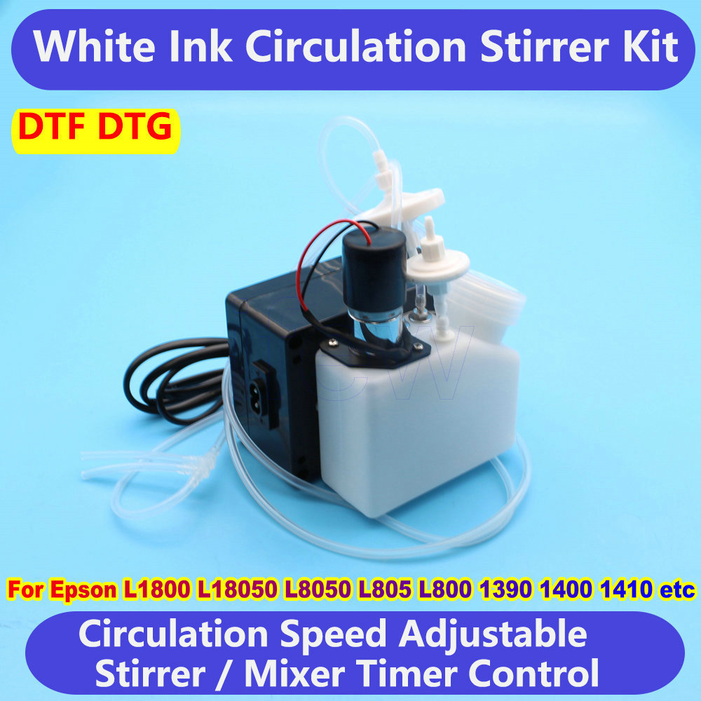 L18050 L8050 DTF DTG White Ink Avoid Precipitate Circulate Stirrer Timer Ink Tank No Damper For Epso