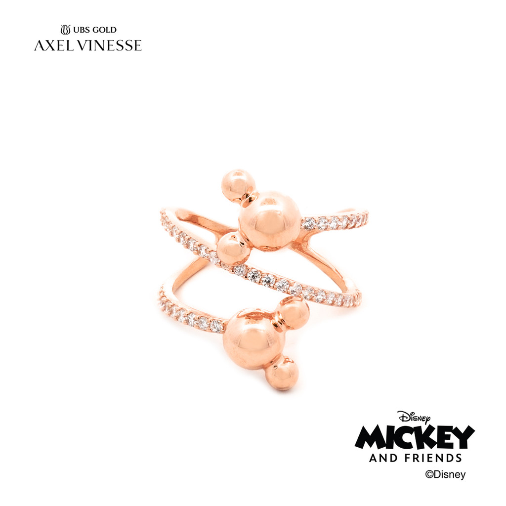 UBS Gold Cincin Emas Disney Mickey Mouse - Ccy0215 - 17K