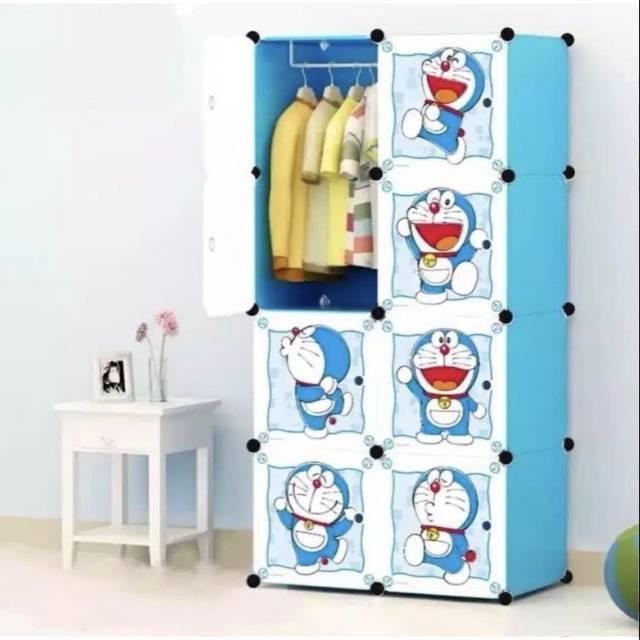 Lemari Pakaian Plastik Lemari 8 Pintu Lemari Plastik Susun Lemari Baju Rak Serbaguna Susun Lemari Ba