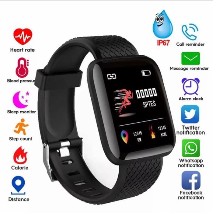 (BISA COD) Smartwatch Sport Bisa Custom Ganti Walpaper Dan menerima Notifikasi Sosmed / Smartwatch R