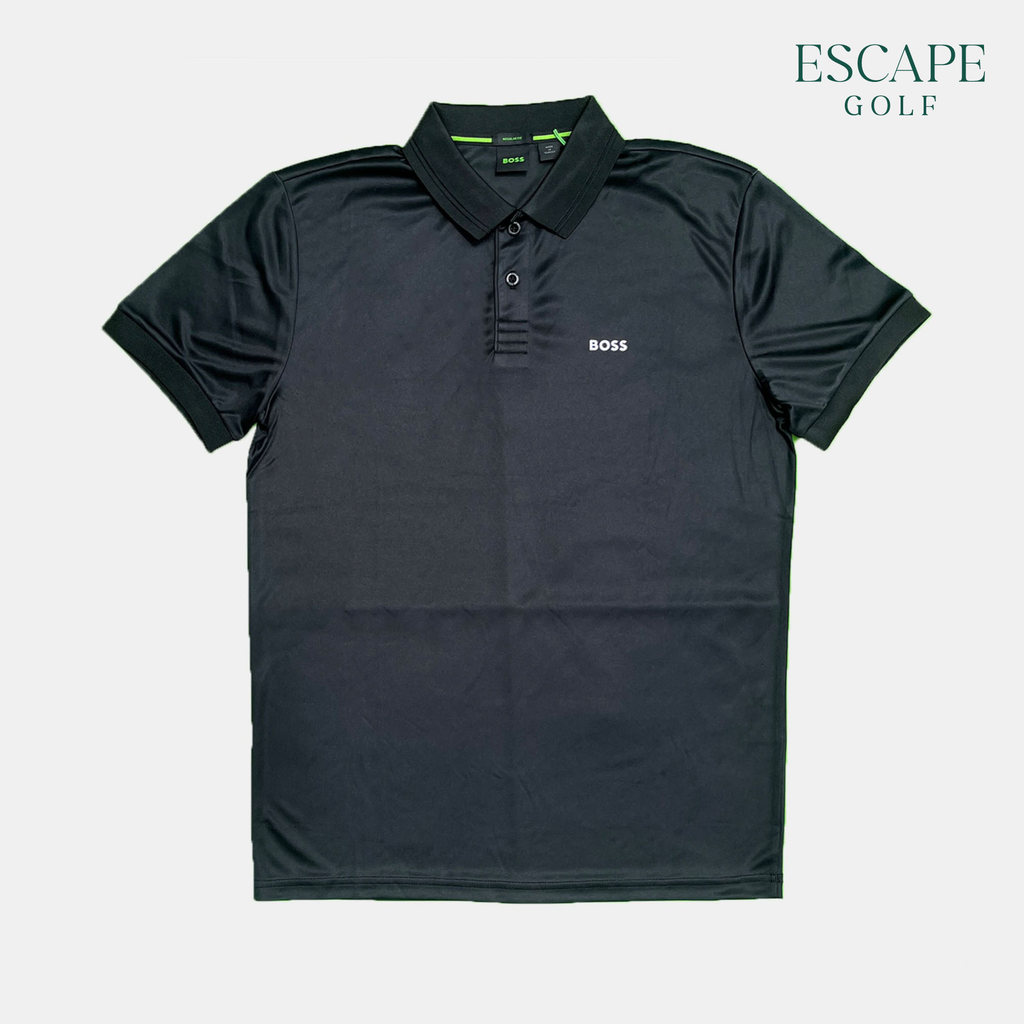 Kaos Polo Pria Golf | Hugo Boss Paddytech Regular Fit US 3 - Black