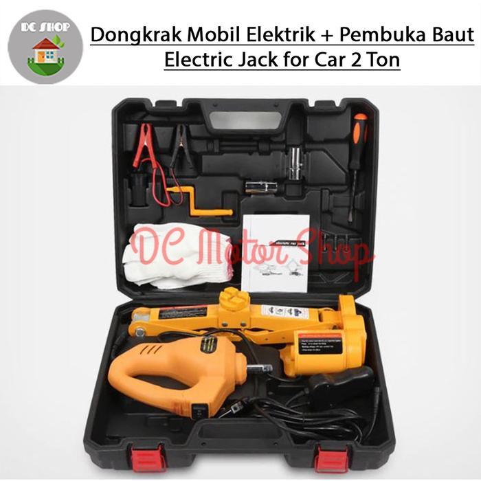 Hondmart Dongkrak Mobil Elektrik + Pembuka Baut - Electric Jack for Car 2 Ton - Dongkrak 2 Ton