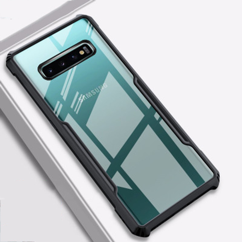 CASE SAMSUNG S10 / S10 PLUS / S10 LITE CASE TRANSPARAN CLEAR FUSION ANTI SHOCKPROOF BLACK