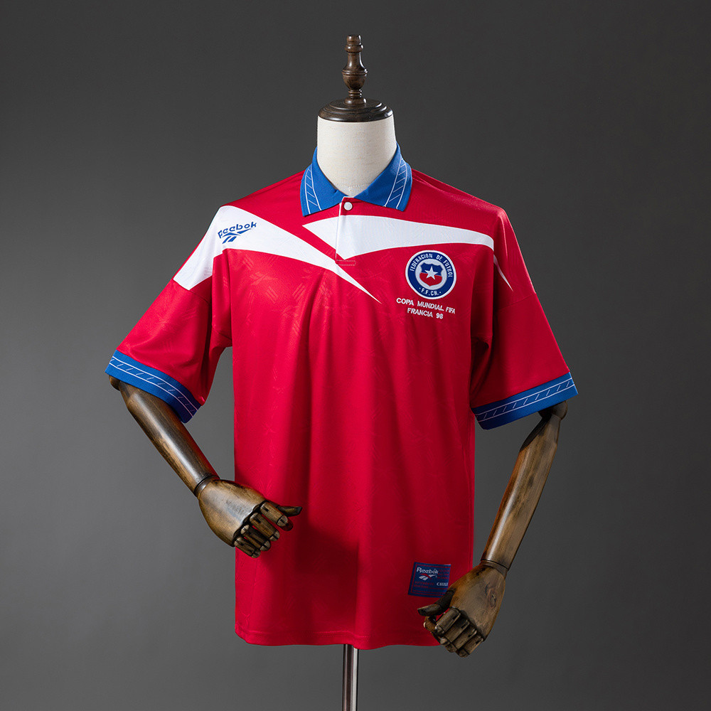 Jersey Retro 1998 Chile home T shirt pria