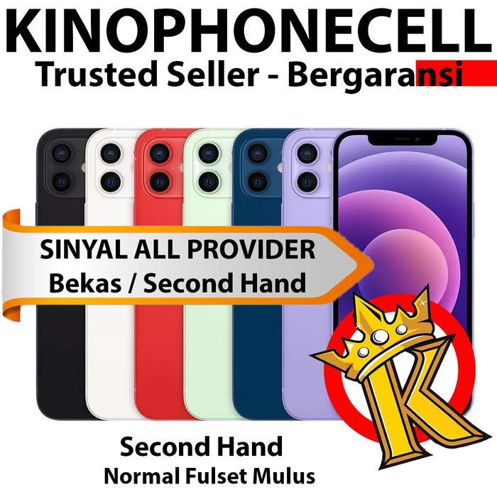 iphone 12 64gb 128gb 256gb Bekas Second Mulus 64 128 256 gb Apple 12 - 12Mini 64, White (Normal)