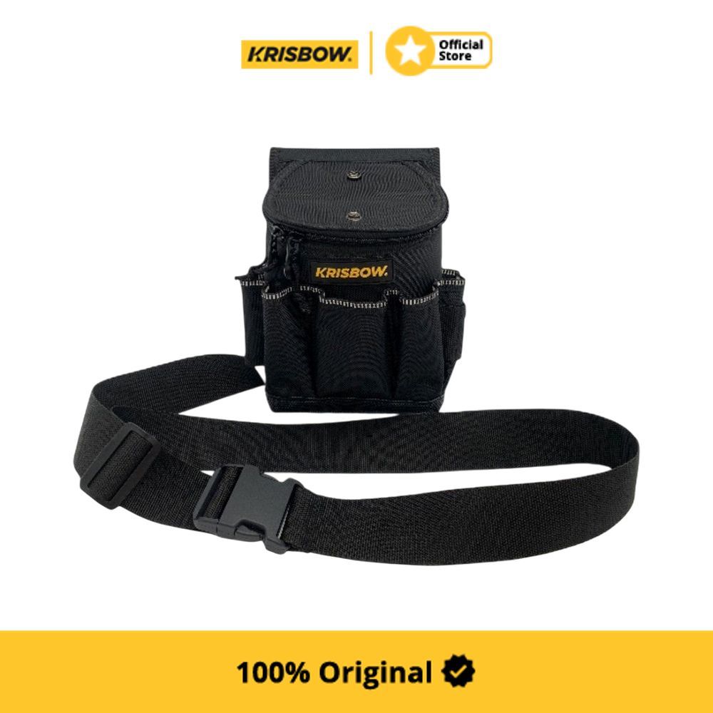 Krisbow Pouch Perkakas Dengan Ritsleting - Hitam Tool Bag Tool Pouch
