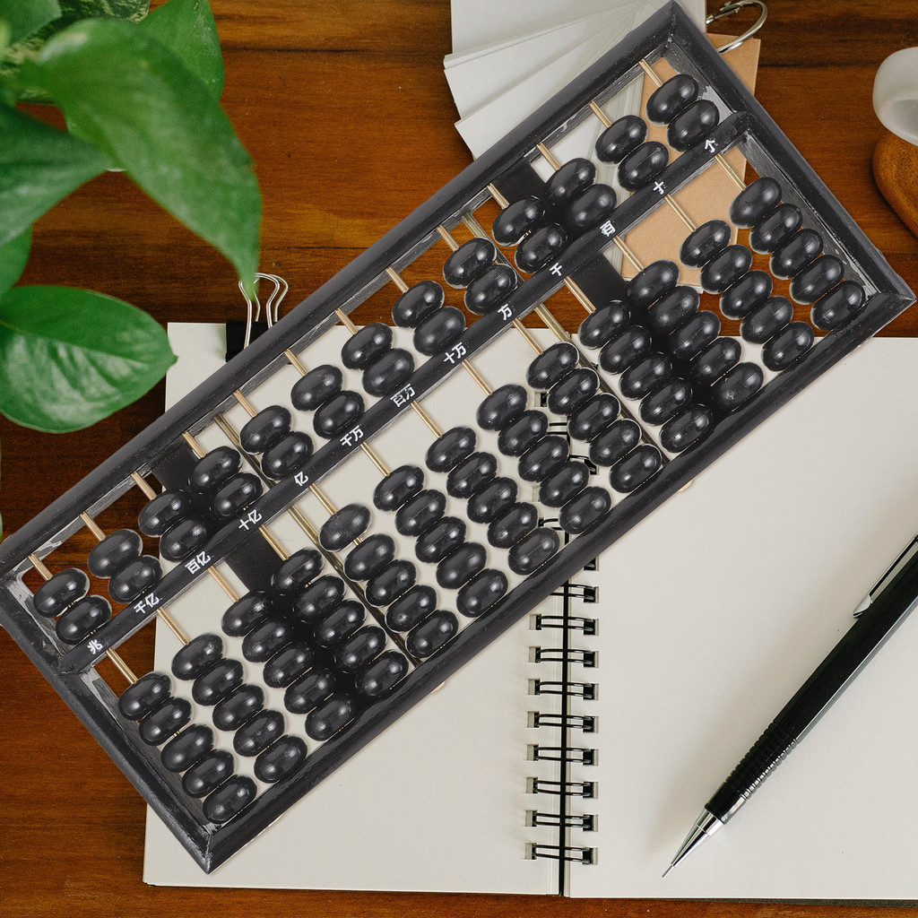 ChildrenS Abacus For Learning Wooden Arithmetic Tool Vintage Design 7Beads Math Counting Reusable St