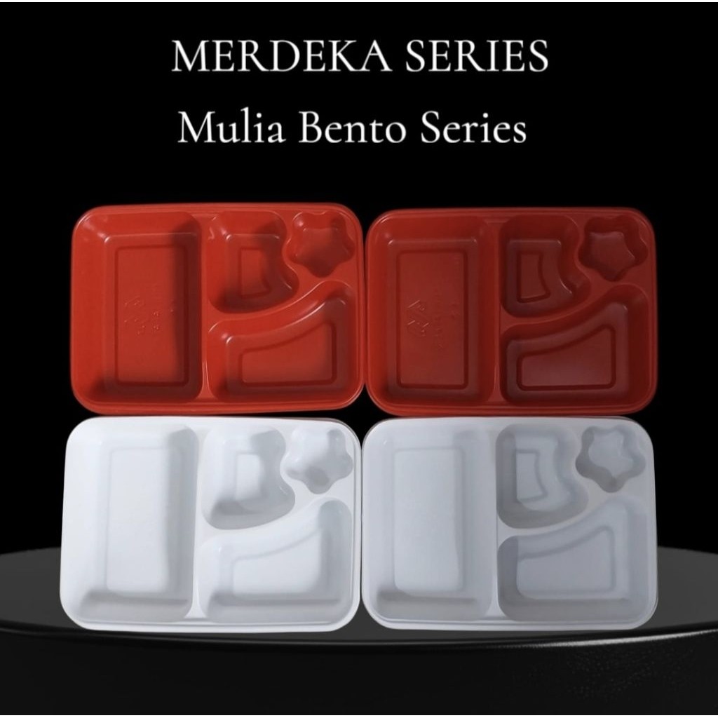 mika bento Tray Bento Bintang HIPS Warna Wadah+Tutup Muliapack
