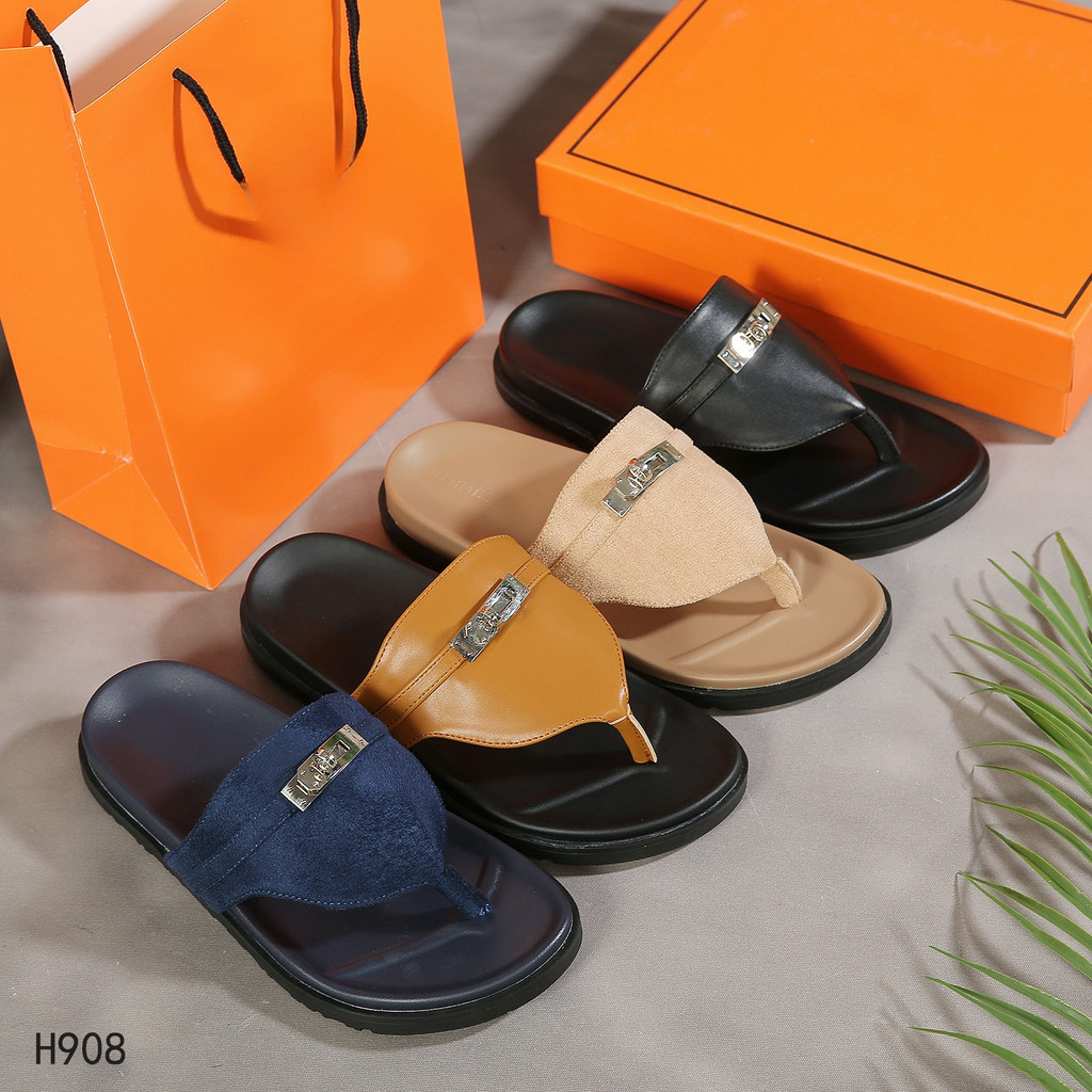 PB Sandal Wanita #H908 Empire Sandal Bahan Kulit Semi Platinum