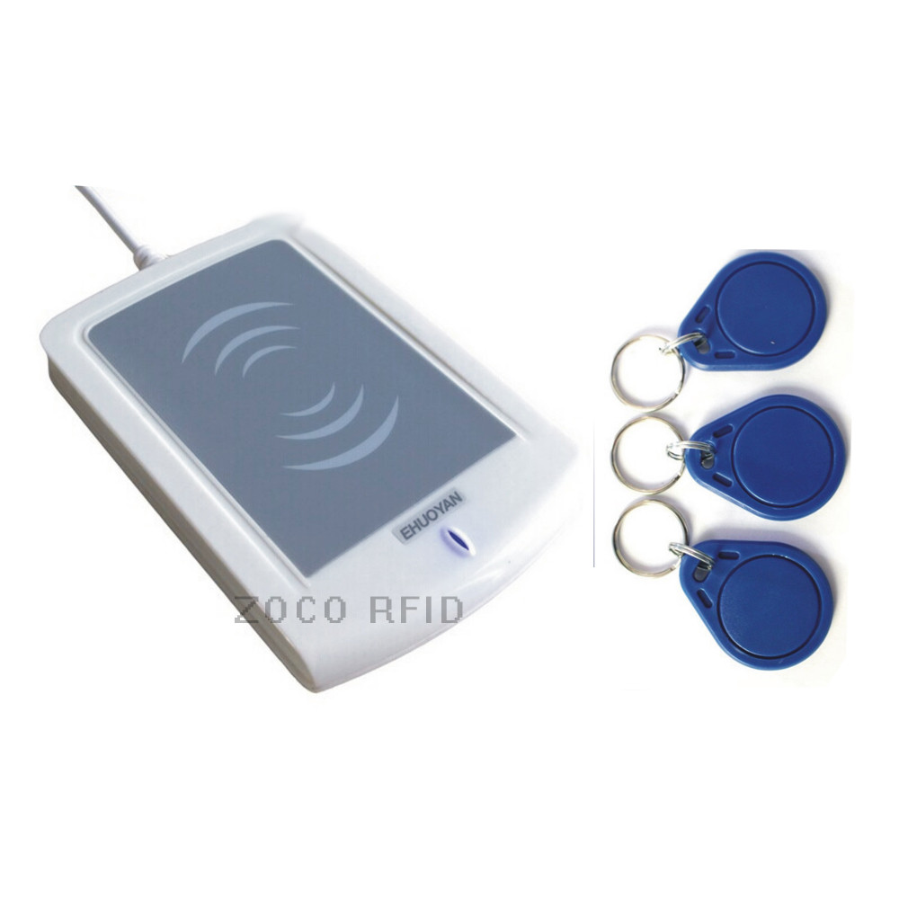 Rfid NFC Reader Writer 1356MHZ USB ER302 Android +Auto Scan+ SDK+Software eReader +3 Tags
