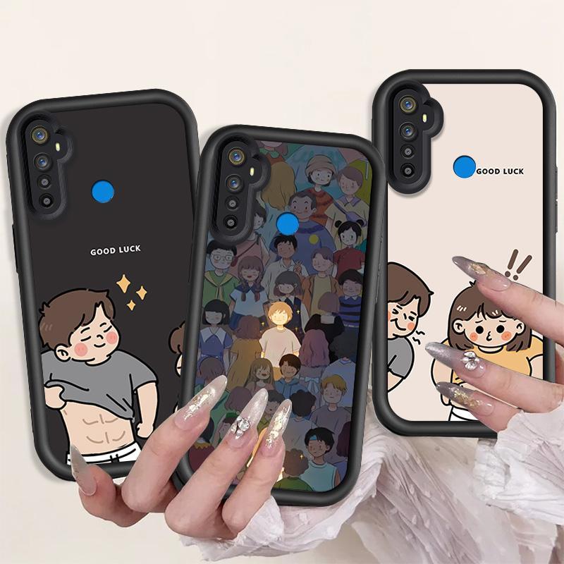 Casing For Realme 5 5S 5i 6 6s 7 8 Pro 8i 9i 4G C2 Phone Case Lovely Cartoon Couple Soft Tpu Shockpr