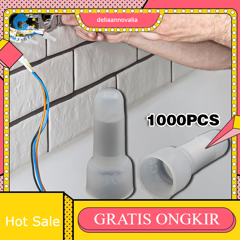 Penutup Sambungan Ujung Kabel 1000PCS/Terminal Sambungan Kabel Nylon