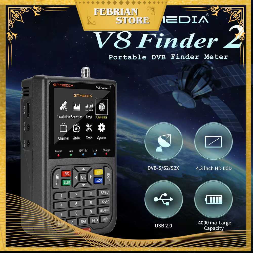 GTmedia Alat Pencari Sinyal Satelit Parabola Digital Satellite Finder - V8 Finder2 - Febrian Mechani